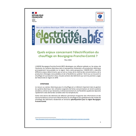 Quels enjeux concernant l'électrification du chauffage en Bourgogne-Franche-Comté ?