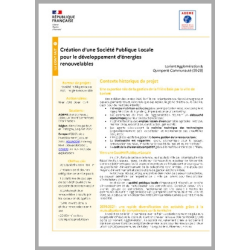 Création d'une Société Publique Locale pour le développement d'énergies renouvelables - Bretagne