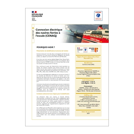 Connexion électrique des navires ferries à l'escale (CENAQ)