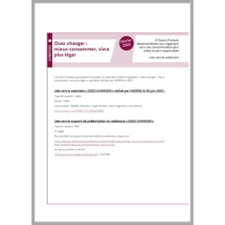 Osez changer : webinaire et...