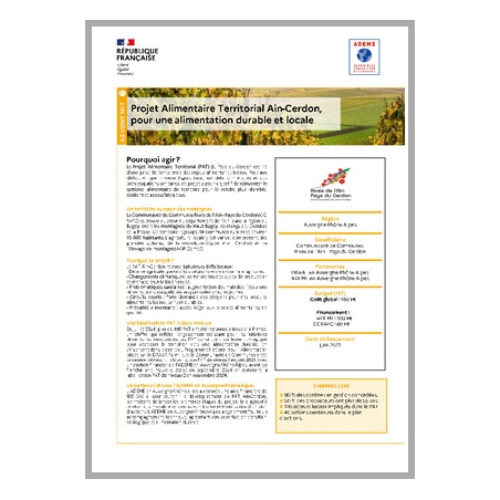 Projet Alimentaire Territorial Ain-Cerdon, pour une alimentation durable et locale