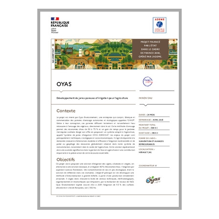 OYAS - Développement de jarres poreuses d'irrigation pour l'agriculture