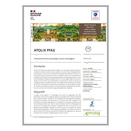 ATOLIX PFAS - Traitement de lixiviats de décharge et suivi éco toxicologique