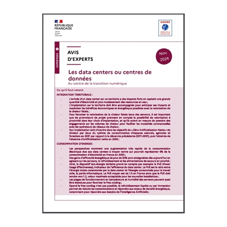 Avis d'experts - Les data centers ou centres de données