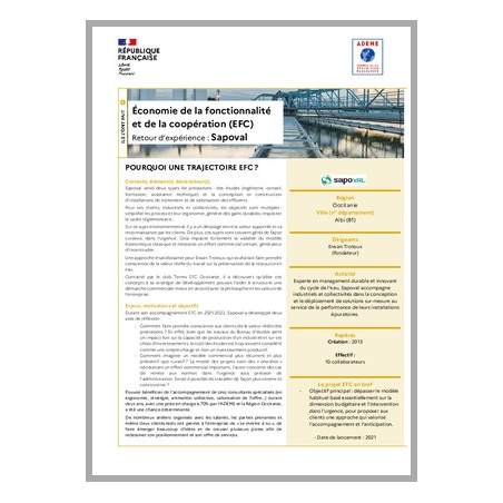 Économie de la fonctionnalité et de la coopération
Retour d'expérience Sapoval 
