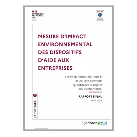Mesure d'impact environnemental des dispositifs d'aides aux entreprises 
