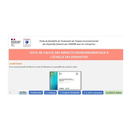Outil de calcul des impacts environnementaux à l'échelle des dispositifs