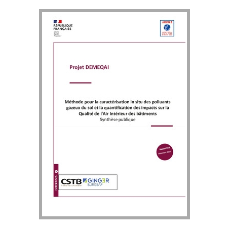 Caractérisation in situ des polluants gazeux du sol et quantification des impacts sur Qualité de l'Air Intérieur des bâtiments