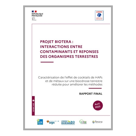 Caractérisation de contaminants organiques - inorganiques sur biocénose terrestre pour améliorer méthodes évaluation des risques