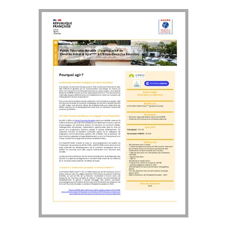 Fonds Tourisme Durable : l'exemplarité du Dimitile Hôtel & Spa**** à l'Entre-Deux (La Réunion)
