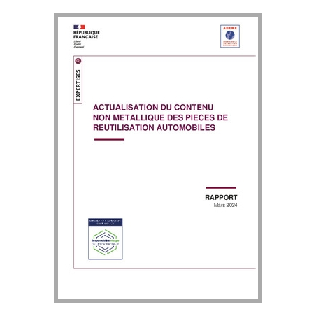 Actualisation du contenu non métallique des pièces de réutilisation automobiles