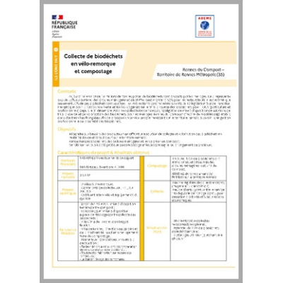 Collecte de biodéchets en vélo-remorque et compostage - Bretagne
