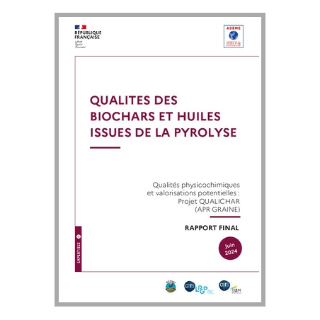 Qualités des biochars et huiles issues de la pyrolyse