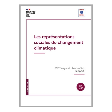 Les représentations sociales du changement climatique - 25ème vague du baromètre
