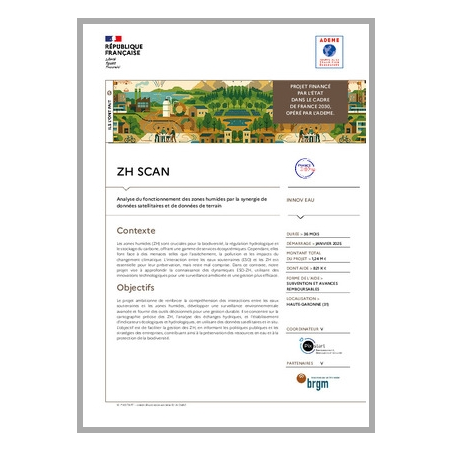 ZH SCAN - Analyse du fonctionnement des zones humides par la synergie de données satellitaires et de données de terrain