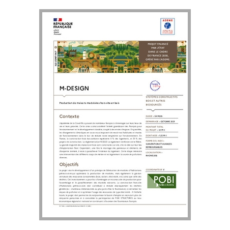M-DESIGN - Production de maisons modulaires hors-site en bois