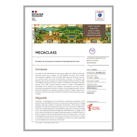 MECACLASS - Prestation de service pour caractériser mécaniquement les bois