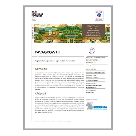 PAVAGROWTH - Augmentation capacitaire de la production d'isolants bois