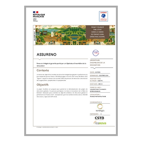 ASSURENO - Parcours intégré et garantie porté par un Opérateur Ensemblier de la rénovation