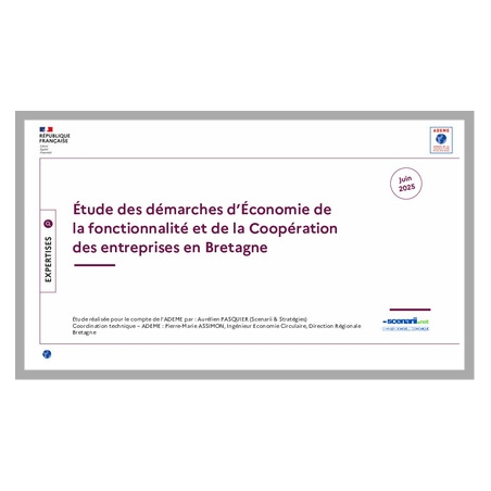 Synthèse - Etude des démarches d'économie de la fonctionnalité et de la coopération des entreprises en Bretagne 
