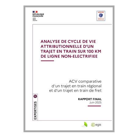 ACV attributionnelle d'un trajet en train sur 100 km