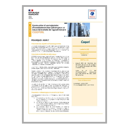 Construction d'une trajectoire d'investissements bas carbone pour un groupe industriel multisite de l'agroalimentaire COOPERL