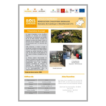 Rénovation chaufferie biomasse. Domaine de Camboyer à Montferrand (11)