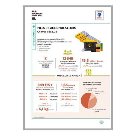 Piles et accumulateurs : données 2023 (infographie)