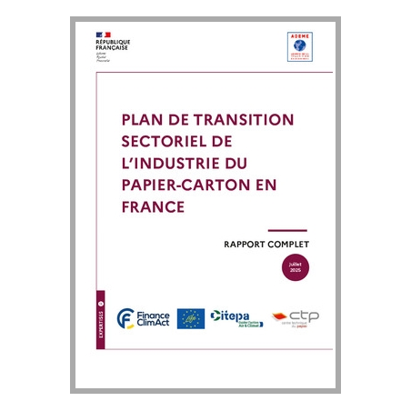 Plan de transition sectoriel de l'industrie du papier carton en France - rapport final