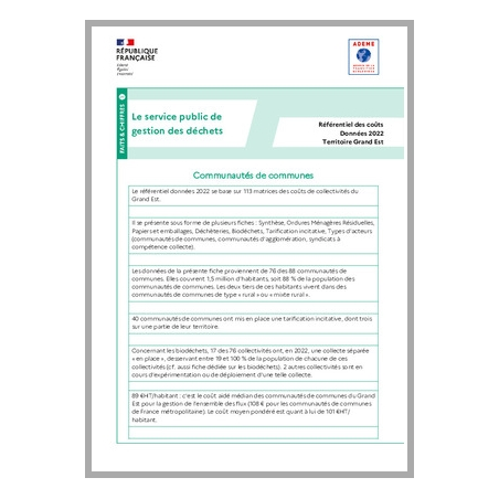 Référentiel matrice des coûts Grand Est données 2022 - Fiche 7 Communautés de communes