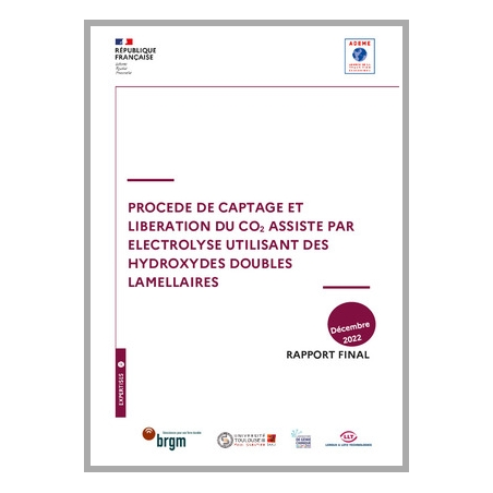 CALICE - PROCEDE DE CAPTAGE ET LIBERATION DU CO2 ASSISTE PAR ELECTROLYSE UTILISANT DES HYDROXYDES DOUBLES LAMELLAIRES