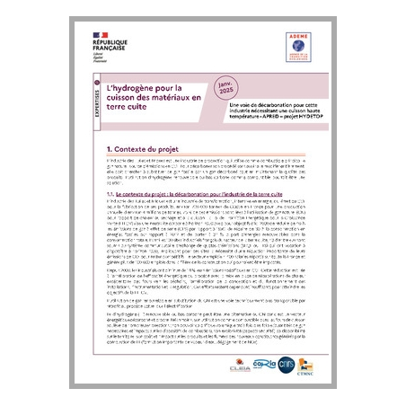 HyDéTOP - Etude de l'intégration d'hydrogène comme combustible pour la décarbonation de l'industrie de la terre cuite 