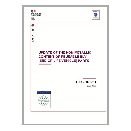 Update of the non-metallic content of reusable ELV (End-of-life vehicle) parts 
