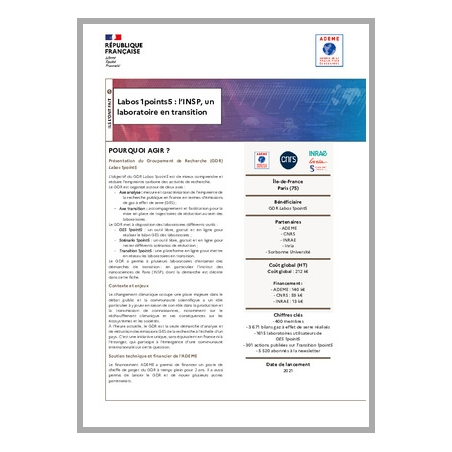 Labos 1points5 : l'INSP, un laboratoire en transition