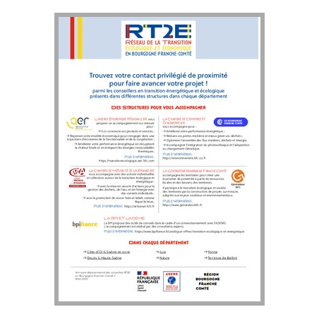 Les conseillers du Réseau de la Transition Écologique et Économique en Bourgogne-Franche-Comté
