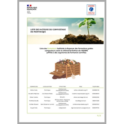 Liste des acteurs du compostage en Martinique