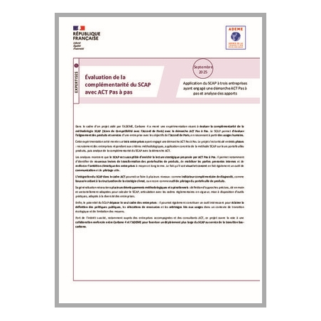 Évaluation de la complémentarité du SCAP avec ACT Pas à pas