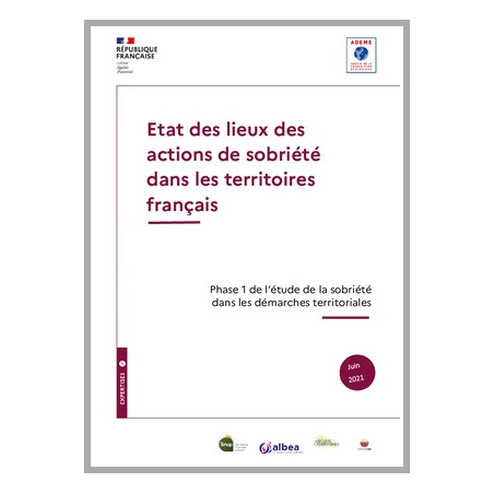 Etat des lieux des actions de sobriété dans les territoires français