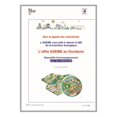 L'offre ADEME en Occitanie. Dispositifs d'accompagnements pour les collectivités