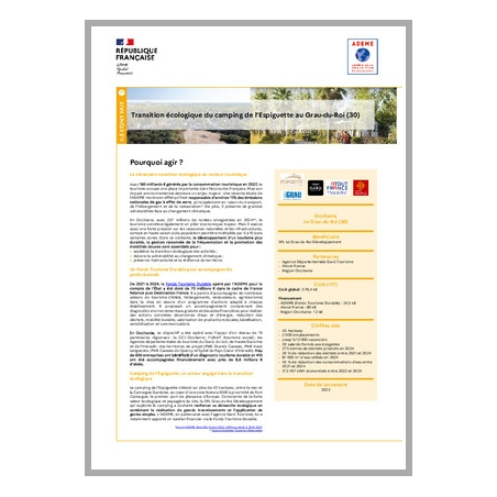 Transition écologique du camping de l'Espiguette au Grau-du-Roi (30)