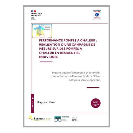 Mesure des performances de 100 PAC air/eau et eau/eau installées en maisons individuelles 