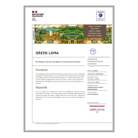 GREEN LAMA - Chauffage par induction de lingots en environnement industriel