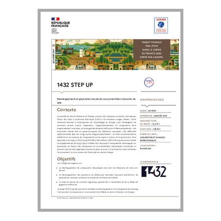 1432 STEP UP - Développement et production locale de sous-ensembles innovants de vélo