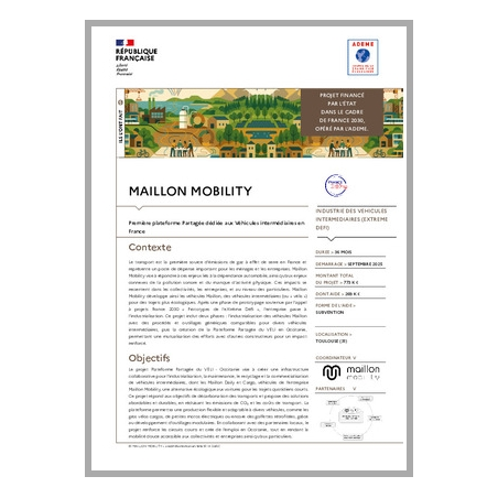 MAILLON MOBILITY - Première plateforme Partagée dédiée aux Véhicules intermédiaires en France