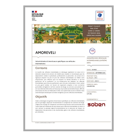 AMOREVELI - Industrialisation d'amortisseurs spécifiques aux véhicules intermédiaires