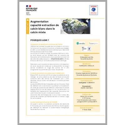 Augmentation de la capacité d'extraction de calcin blanc dans le calcin mixte