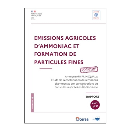 Emissions agricoles d'ammoniac et formation de particules fines