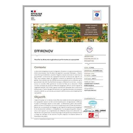 EFFIRENOV - Massifier les rénovations globales et performantes en copropriété