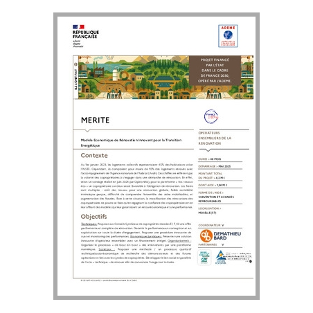 MERITE - Modèle Economique de Rénovation Innovant pour la Transition Energétique