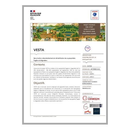 VESTA - Sécurisation, désendettement et réhabilitation de copropriétés fragiles et dégradées